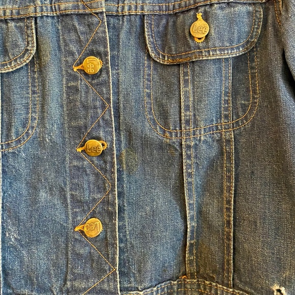 Vintage 70’s LEE RIDERS Distressed Denim Jacket Embroidery (imogene + willie) - Picture 6 of 8